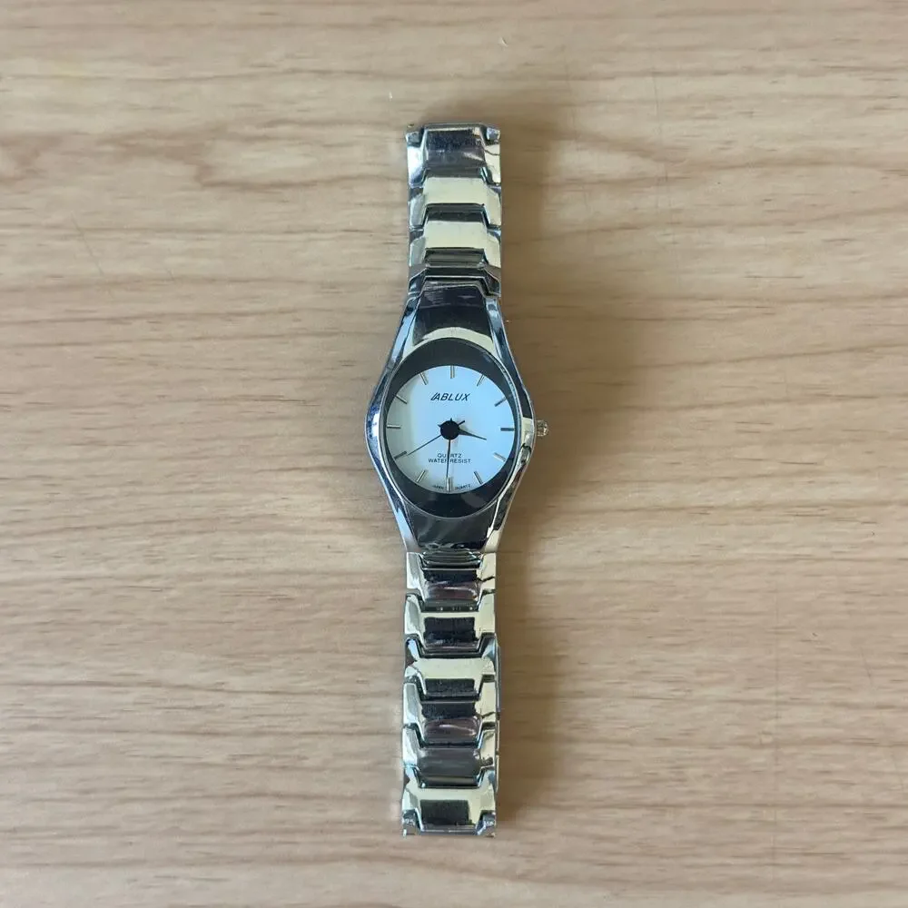 LABLUX Silver Tone White Dial Bracelet Watch